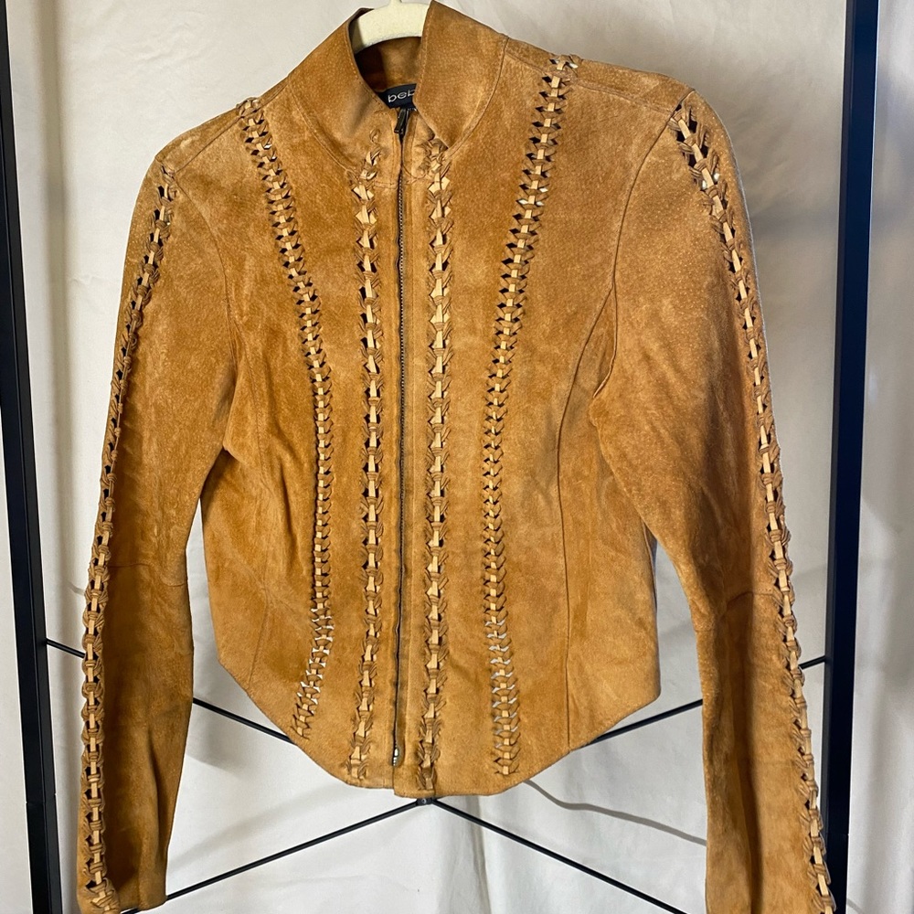 Vintage Bebe Genuine Suede Cropped Jacket Size Medium